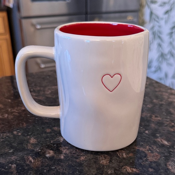 Rae Dunn White Mug with Red Heart - Picture 3 of 4